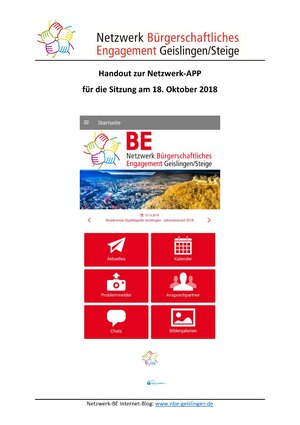 Handout zur Netzwerk-APP