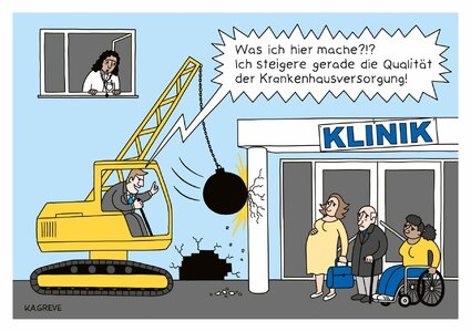 Erster Schmähpreis für Klinikschließer, die „Goldene Abrissbirne“, geht an Baden-Württembergs Gesundheitsminister Manfred Lucha
